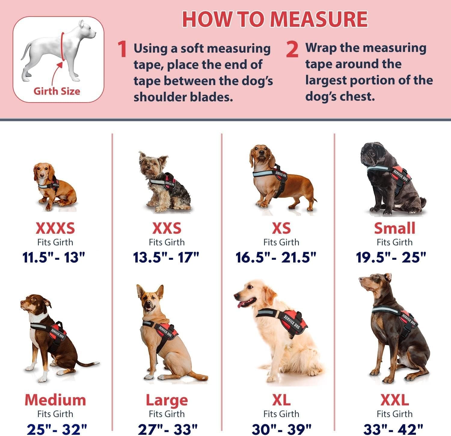 Service Dog Vest with Handle - No Pull Harness for Large Breeds, Reflective Straps, Removable Patches, Suitable for Small to Large Dogs