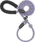 Durable Slip Lead Dog Leash, 1/2" X 4 FT, Lavender | Padded Handle, Reflective Threads, No Pull, Dog Training Leash