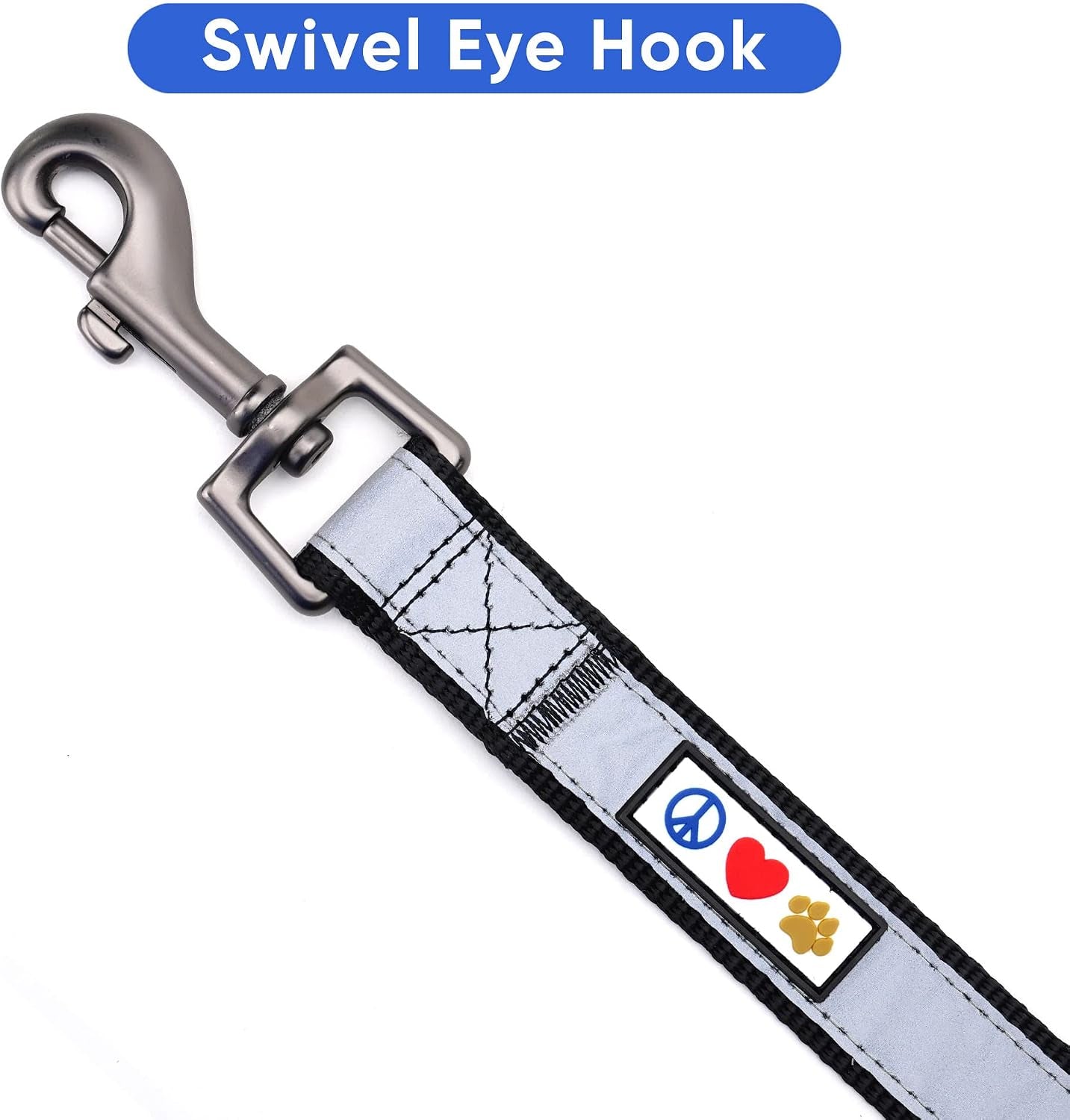 Customizable 6 Ft Black Dog Leash with Reflective Features and Padded Handle for Enhanced Comfort - Embroidered with Name and Phone Number
